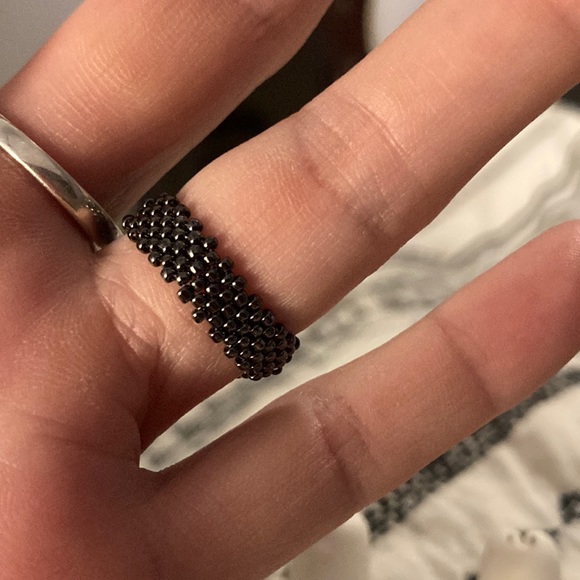 Gorgeous hand beaded ring from bali size 8 - Picture 2 of 2